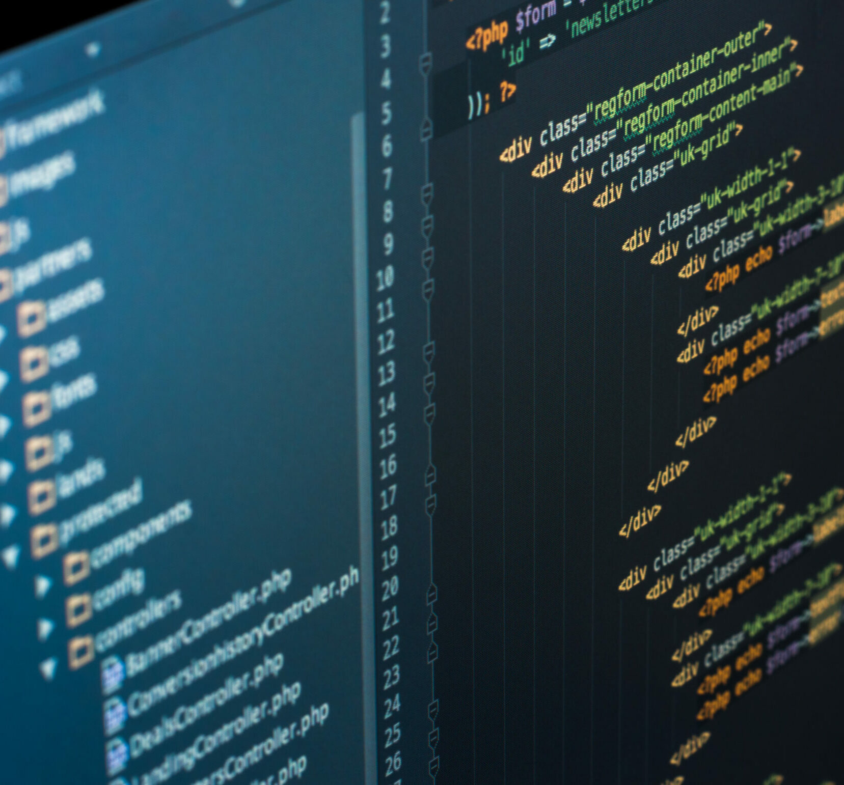 Computer code of web page